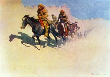 Jedediah Smith traversant le désert de Green River aux colonies espagnoles à San Diego, de 